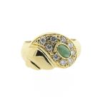 Image 3 of Vintage gold ring with emerald