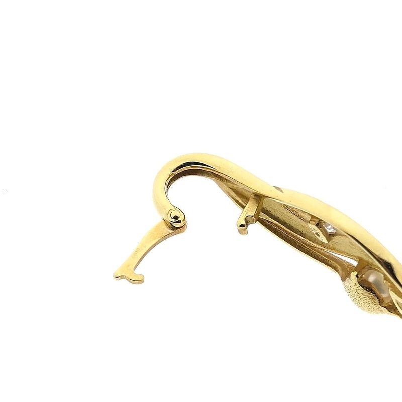 Image 6 of Gold pendant set with pearl and zirconia