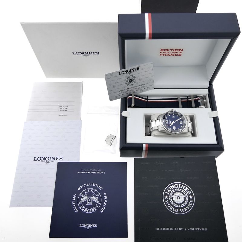Image 21 of Longines Hydroconquest 'France Exclusive Edition'; Automatic men's watch