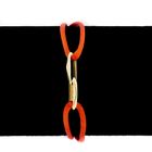Image 11 of Forever Knots® Handmade Red Satin Bracelet with Gold Link