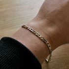 Image 5 of Two-tone gold Figaro link bracelet