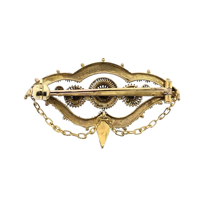 Image 4 of Vintage gold brooch with Zeeland buttons