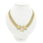 Image 1 of Golden Panther Link Necklace with Sapphire | 45 cm