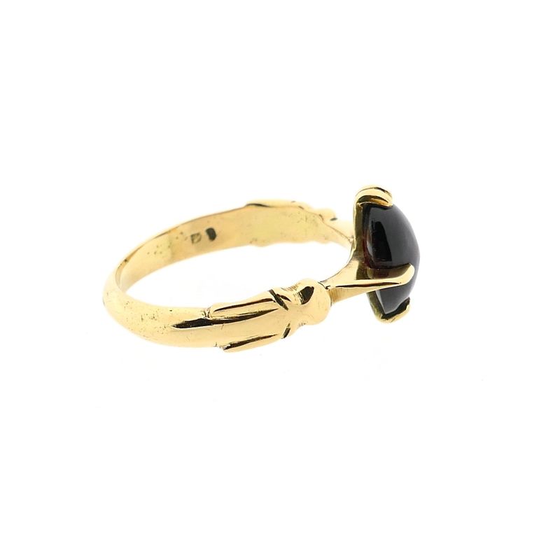 Afbeelding 5 van Vintage gouden ring met granaat