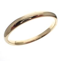 Gold smooth slave bracelet; Ø 61 mm