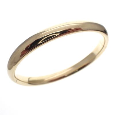 Image 1 of Gold smooth slave bracelet; Ø 61 mm