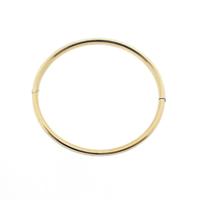 Image 3 of Gold smooth slave bracelet; Size M