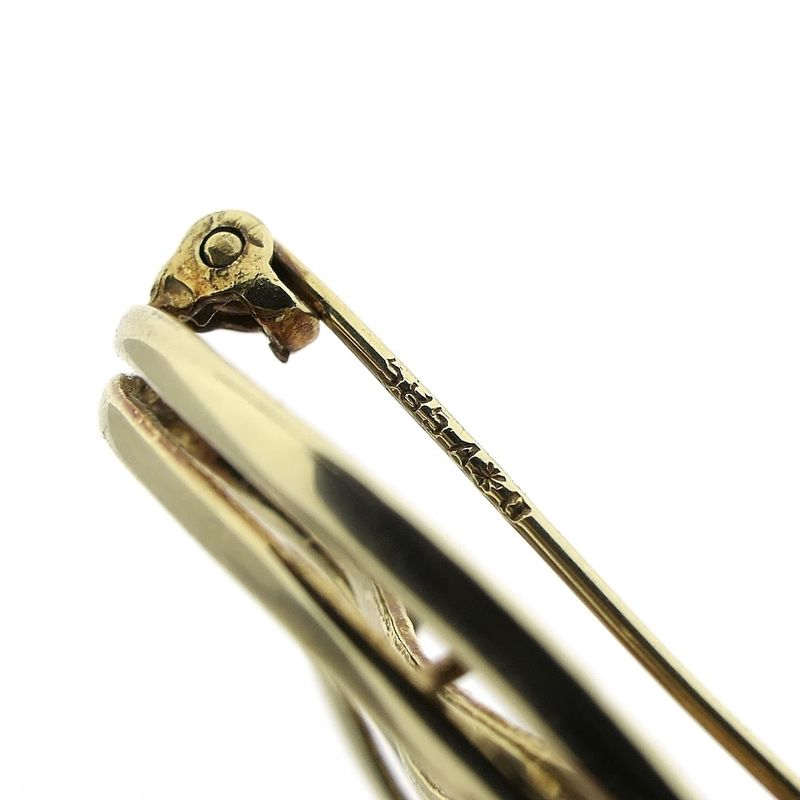 Image 4 of Vintage gold brooch with pearl.