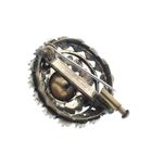 Image 6 of Antique silver brooch set with rose-cut diamonds; 0.14 ct.