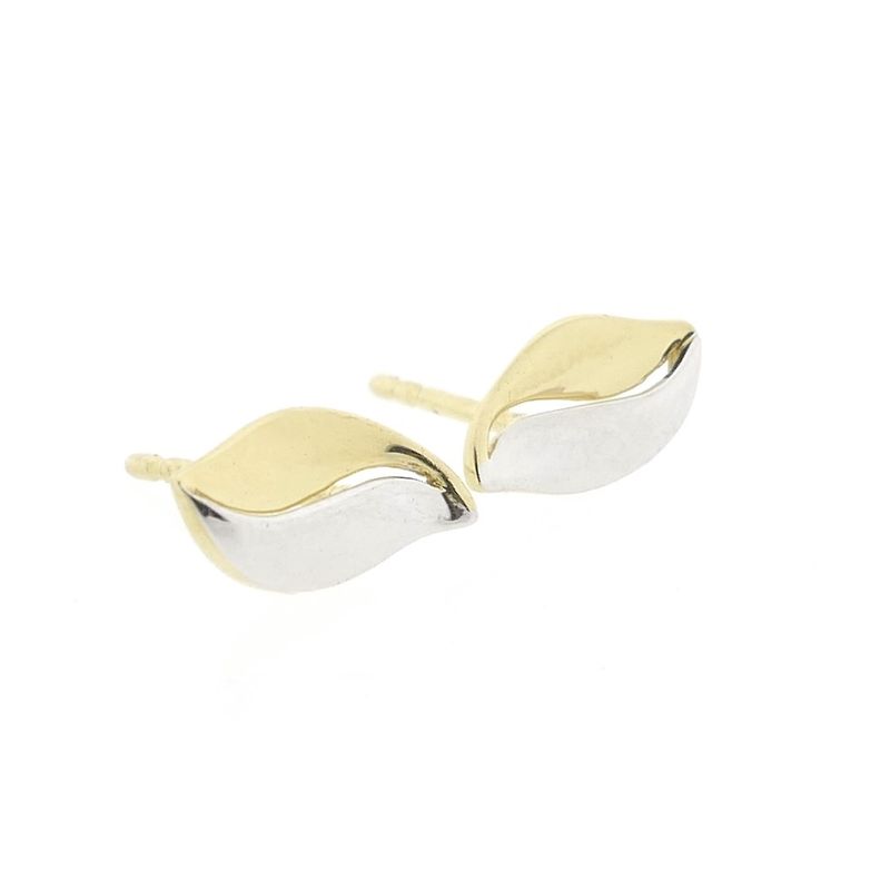 Image 7 of Two-tone gold stud earrings