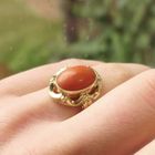 Image 8 of Gold ring with red coral | Vintage