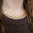 Image 8 of 22 carat bicolor gold fantasy link necklace