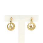 Image 1 of Gold stud earrings with Japanese cherry blossoms