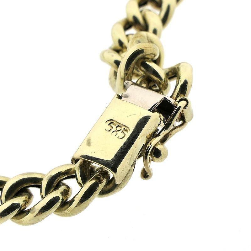 Image 8 of Gold gourmet link bracelet | 19 cm