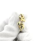 Image 6 of Golden fantasy earrings with zirconia