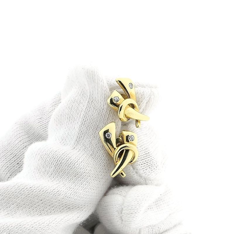 Image 6 of Golden fantasy earrings with zirconia