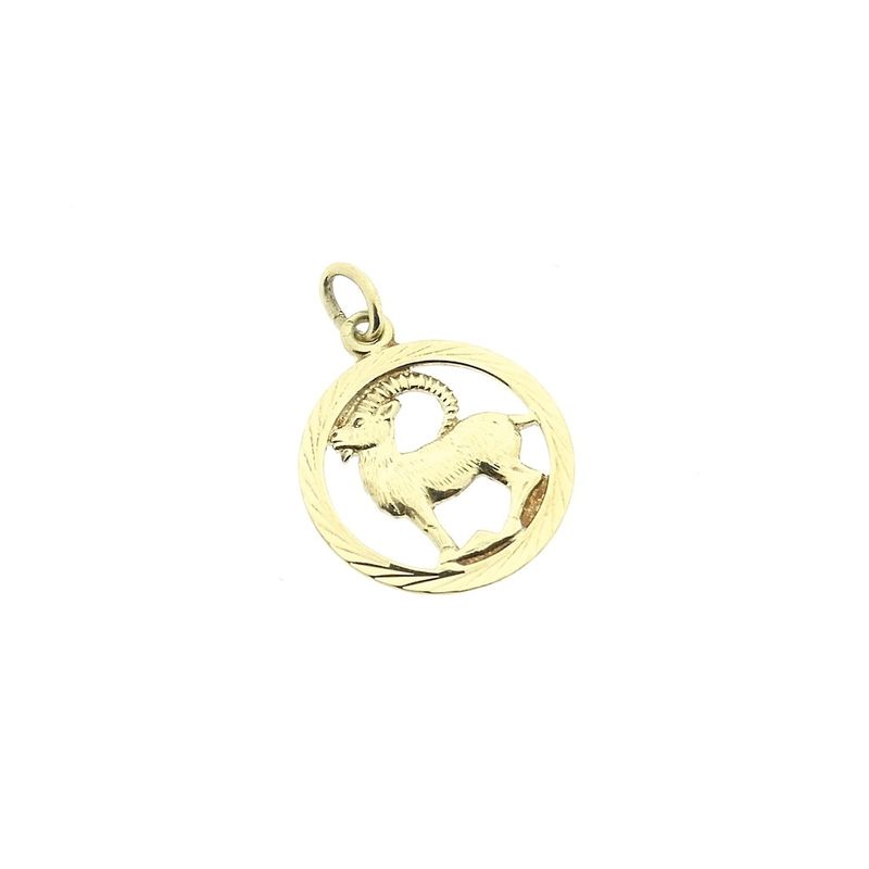 Image 6 of Golden zodiac sign pendant Capricorn