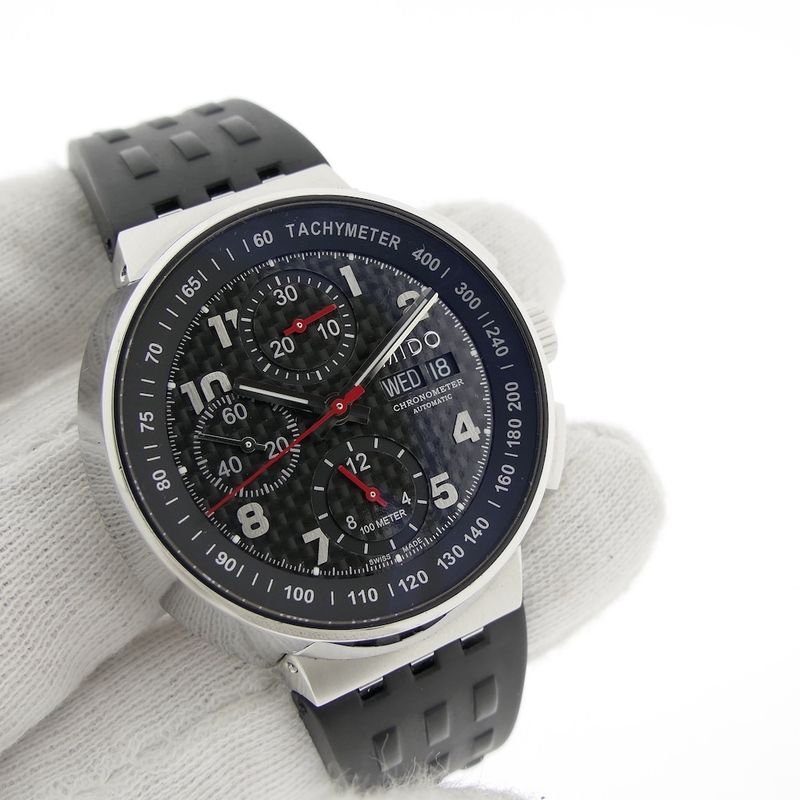 Image 5 of Mido All Dial; Chronograph men's watch with carbon dial