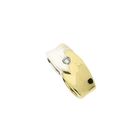 Image 6 of Two-tone gold minimalist pendant with diamond; 0.03 ct.