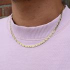 Afbeelding 8 van Gouden valkenoog schakelketting | 50 cm