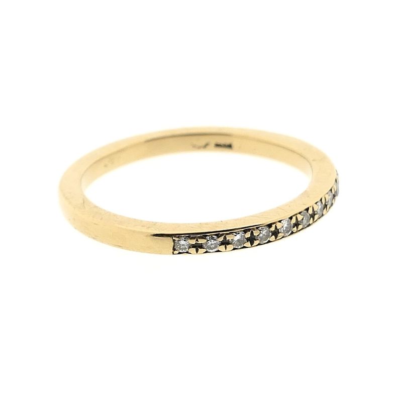 Image 5 of Gold ring with diamonds; 0.13 ct.