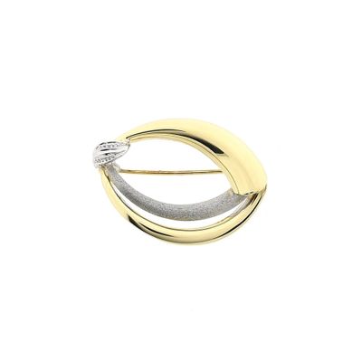 Image 1 of Bicolor Gold Brooch; 14 Karat
