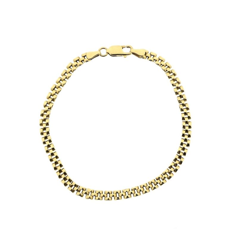 Image 3 of Gold Bismarck link bracelet | 18.5 cm