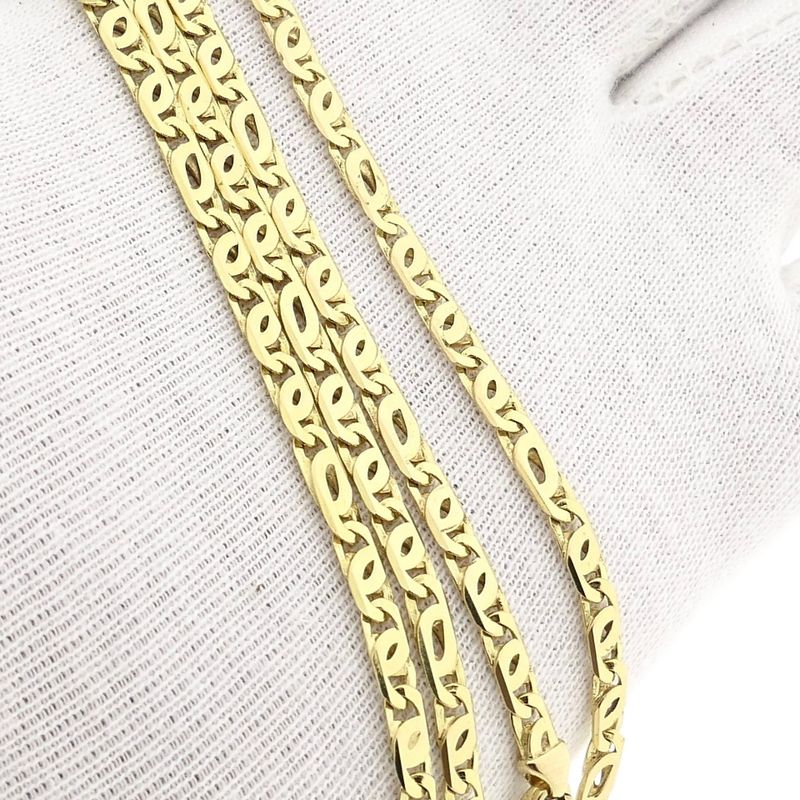 Afbeelding 7 van Gouden valkenoog schakelketting | 50 cm