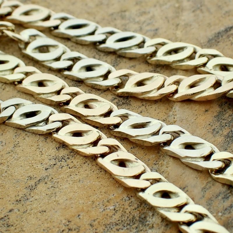 Image 2 of Tricolor gold men's necklace.