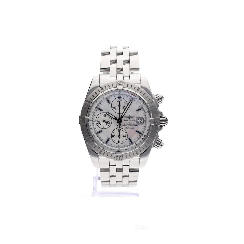Image 2 of Breitling Chronomat Evolution 'Mother of Pearl' A13356; Chronograph men's watch