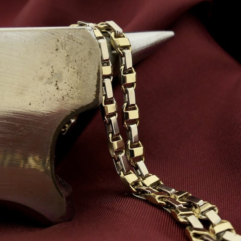 Image 2 of Two-tone gold fantasy link chain