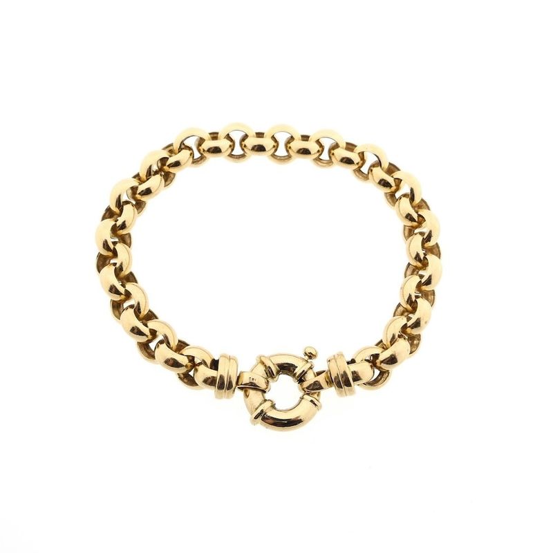 Afbeelding 4 van Gouden jasseron schakelarmband