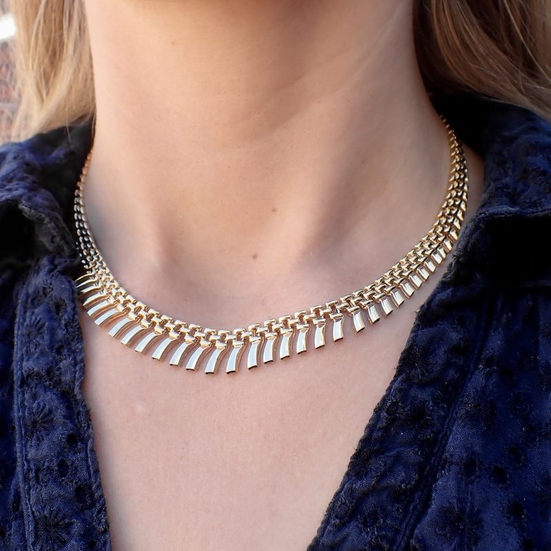 Image 6 of Golden fantasy link necklace