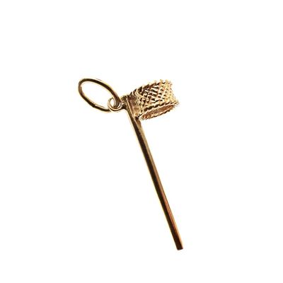 Image 2 of Gold pendant of a korfball post