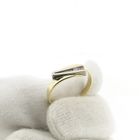 Image 6 of Two-tone gold ring with diamond; 0.03 ct.