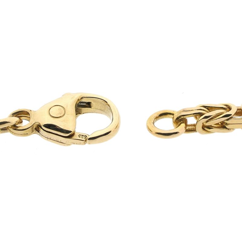 Image 7 of Golden Square Byzantine Link Necklace