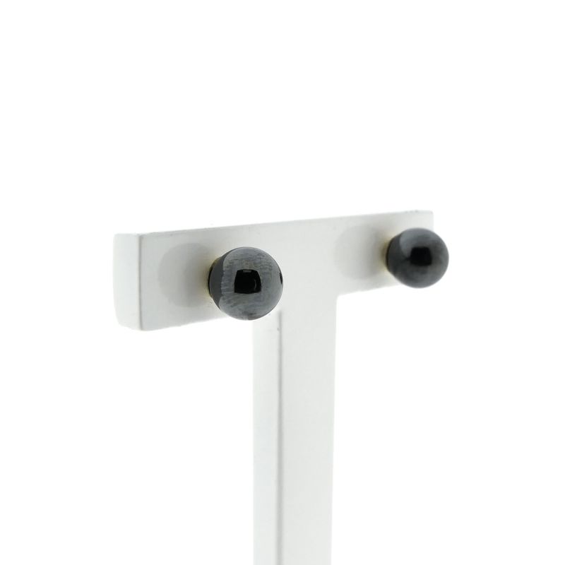 Image 2 of Gold stud earrings with Tahiti pearl