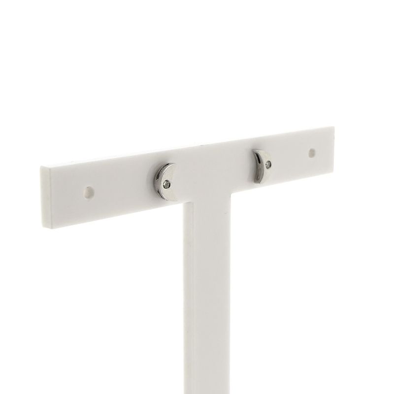 Image 2 of White gold moon-shaped stud earrings with diamond; 0.03 ct.