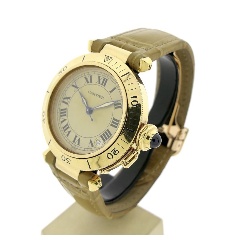 Image 2 of Cartier Pasha Automatic; 18k gold unisex watch