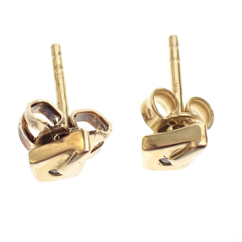 Image 4 of Gold stud earrings with zirconia