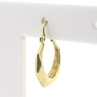 Image 4 of Gold faceted hoop earrings | Ø 14 mm