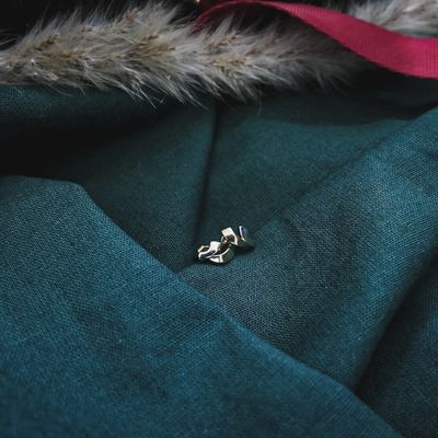 Image 2 of Two-tone gold stud earrings