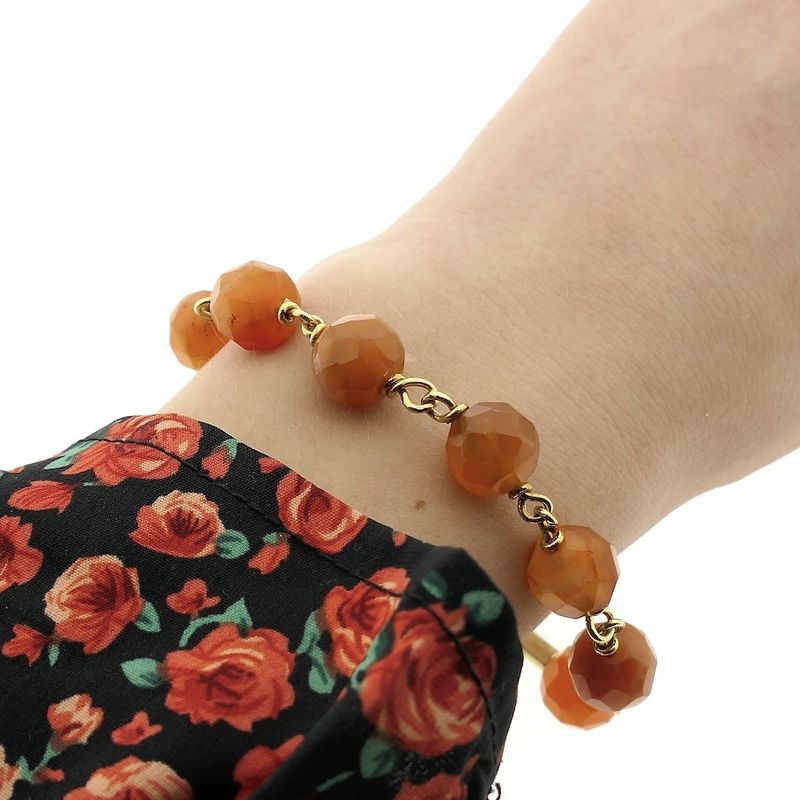 Image 6 of Gold bracelet with carnelian