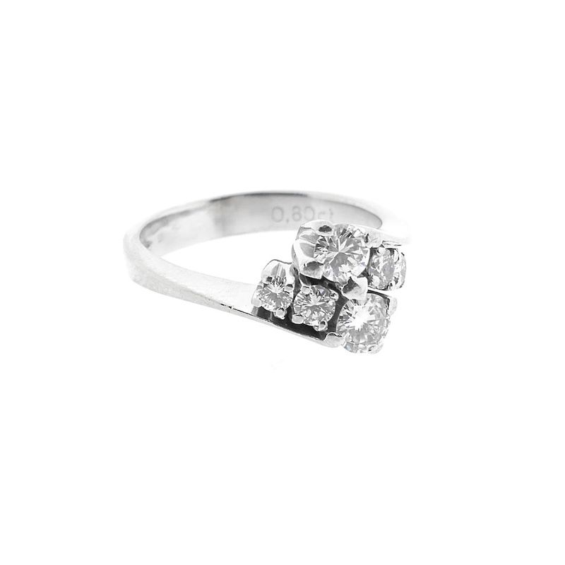 Image 5 of White gold ring with diamond 0.80 ct.