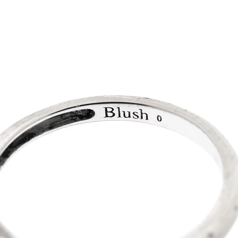 Image 7 of White gold solitaire ring with zirconia; Blush