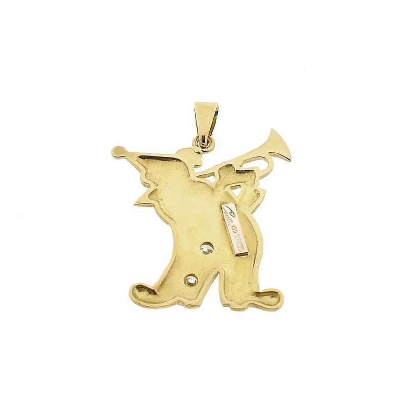 Image 5 of Gold pendant of a clown with zirconia