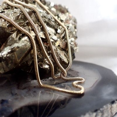 Image 2 of Gold snake link chain | 47.5 cm