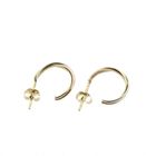 Image 5 of Tricolor gold stud earrings