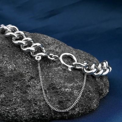 Image 2 of Solid silver gourmet link bracelet.