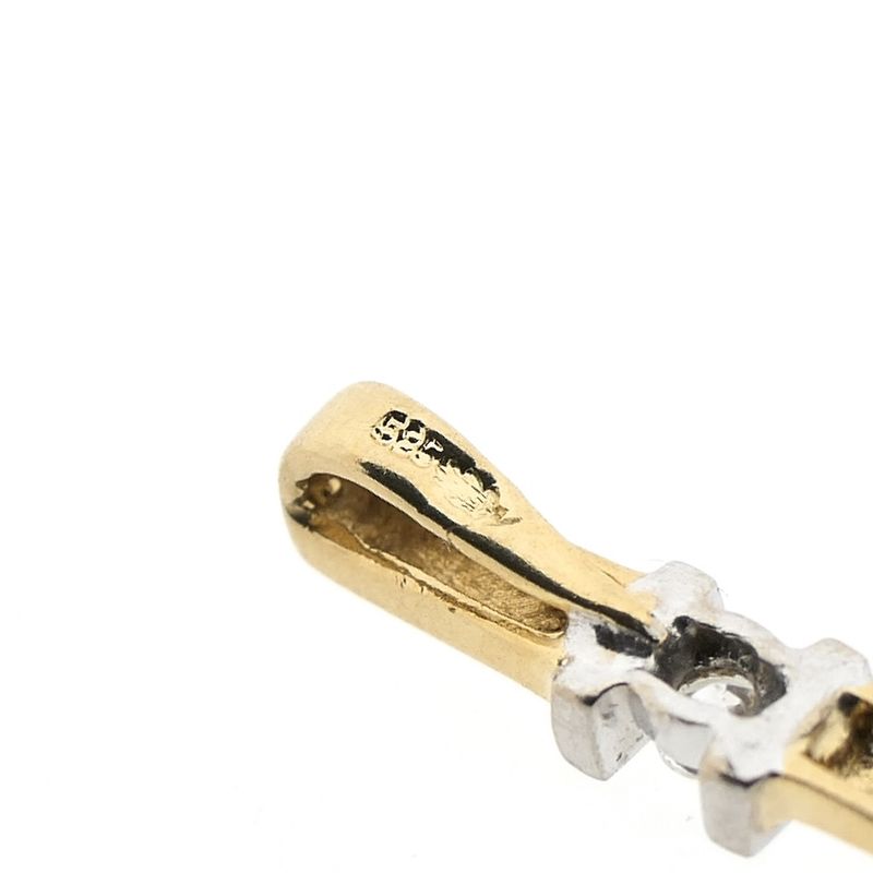 Image 8 of Two-tone gold pendant with zirconia